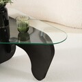 Masuta de cafea, Neostill, Freya, 94x38x72 cm, Sticla temperata, Antracit