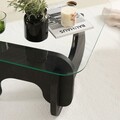 Masuta de cafea, Neostill, Freya, 94x38x72 cm, Sticla temperata, Antracit