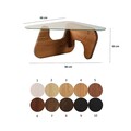 Masuta de cafea, Neostill, Freya, 86x36x66 cm, Sticla temperata, Castan