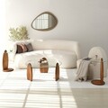 Masuta de cafea, Neostill, Surf, 90x41x90 cm, Sticla temperata, Castaniu / Transparent