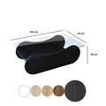 Masuta de cafea, Neostill, Brise, 105x35x65 cm, Sticla temperata, Negru/Transparent