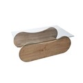 Masuta de cafea, Neostill, Brise, 105x35x65 cm, Sticla temperata, Stejar Safir / Transparent