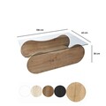 Masuta de cafea, Neostill, Brise, 105x35x65 cm, Sticla temperata, Stejar Safir / Transparent