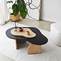 Masuta de cafea, Neostill, Melted, 105x35x65 cm, PAL melaminat, Stejar negru / safir