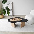 Masuta de cafea, Neostill, Melted, 105x35x65 cm, PAL melaminat, Stejar negru / safir