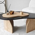 Masuta de cafea, Neostill, Melted, 105x35x65 cm, PAL melaminat, Stejar negru / safir
