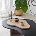 Masuta de cafea, Neostill, Melted, 105x35x65 cm, PAL melaminat, Stejar negru / safir