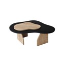 Masuta de cafea, Neostill, Melted, 105x35x65 cm, PAL melaminat, Stejar negru / safir