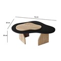 Masuta de cafea, Neostill, Melted, 105x35x65 cm, PAL melaminat, Stejar negru / safir