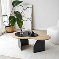 Masuta de cafea, Neostill, Melted, 105x35x65 cm, PAL melaminat, Stejar safir / negru