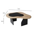 Masuta de cafea, Neostill, Melted, 105x35x65 cm, PAL melaminat, Stejar safir / negru