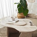 Masuta de cafea, Neostill, Melted, 105x35x65 cm, PAL melaminat, Travertin