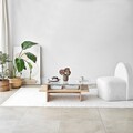 Masuta de cafea, Neostill, Saga Rectangle, 105x35x65 cm, Sticla temperata, Safir / Transparent