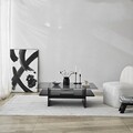 Masuta de cafea, Neostill, Saga Rectangle, 105x35x65 cm, Sticla temperata, Negru / Fume