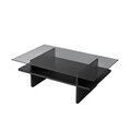 Masuta de cafea, Neostill, Saga Rectangle, 105x35x65 cm, Sticla temperata, Negru / Fume