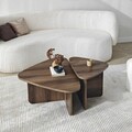 Set masute de cafea, Neostill, Ballare Set, PAL melaminat, Maro