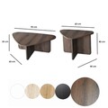 Set masute de cafea, Neostill, Ballare Set, PAL melaminat, Maro