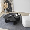 Set masute de cafea, Neostill, Ballare Set, PAL melaminat, Negru