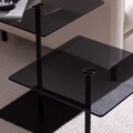 Set masute de cafea, Neostill, Elegante 2, Sticla temperata, Negru / Fume