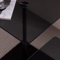 Set masute de cafea, Neostill, Elegante 2, Sticla temperata, Negru / Fume
