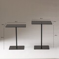 Set masute de cafea, Neostill, Elegante 2, Sticla temperata, Negru / Fume