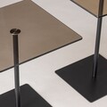 Set masute de cafea, Neostill, Elegante 2, Sticla temperata, Negru/Bronz