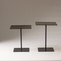 Set masute de cafea, Neostill, Elegante 2, Sticla temperata, Negru/Bronz