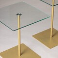 Set masute de cafea, Neostill, Elegante 2, Sticla temperata, Auriu / Transparent