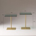 Set masute de cafea, Neostill, Elegante 2, Sticla temperata, Aur/Verde