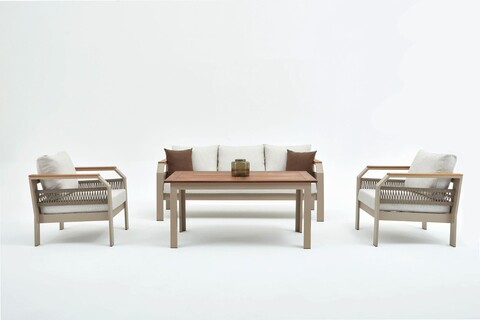 Set mobilier de gradina, Hanah Home, Morento, Bej