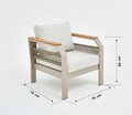 Set mobilier de gradina, Hanah Home, Morento, Bej