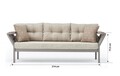 Set mobilier de gradina, Hanah Home, Vicenza, Cappuccino