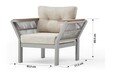 Set mobilier de gradina, Hanah Home, Vicenza, Cappuccino