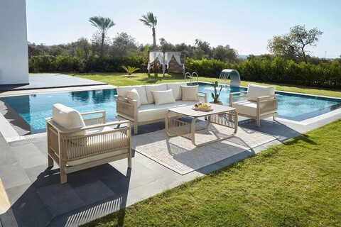 Set mobilier de gradina, Hanah Home, Venedik, Bej