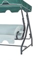 Balansoar de gradina 3 locuri, Hanah Home, Ruta, 200x170x110 cm, Verde / Alb / Antracit