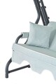 Balansoar de gradina 3 locuri, Hanah Home, Ruta, 200x170x110 cm, Verde / Alb / Antracit