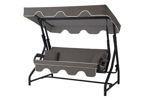 Balansoar de gradina 3 locuri, Hanah Home, Ruta, 200x170x110 cm, Antracit