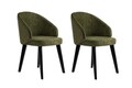 Set scaune 2 piese, Wayland, Bentley, Lemn, Verde/Negru
