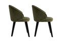 Set scaune 2 piese, Wayland, Bentley, Lemn, Verde/Negru