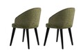 Set scaune 2 piese, Wayland, Bentley, Lemn, Verde/Negru