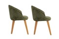 Set scaune 2 piese, Wayland, Bentley, Lemn, Verde / Stejar închis