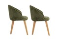 Set scaune 2 piese, Wayland, Bentley, Lemn, Verde / Stejar deschis