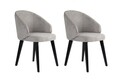 Set scaune 2 piese, Wayland, Bentley, Lemn, Gri/Negru