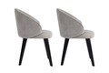Set scaune 2 piese, Wayland, Bentley, Lemn, Gri/Negru