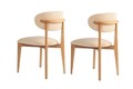 Set scaune 2 piese, Wayland, Lionte, Lemn, Bej / Stejar deschis