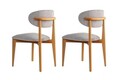 Set scaune 2 piese, Wayland, Lionte, Lemn, Gri / Stejar închis