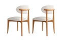 Set scaune 2 piese, Wayland, Lionte, Lemn, Stejar alb/închis