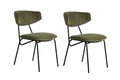 Set scaune 2 piese, Wayland, Nancy, Lemn, Verde/Negru
