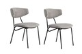 Set scaune 2 piese, Wayland, Nancy, Lemn, Gri/Negru