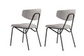 Set scaune 2 piese, Wayland, Nancy, Lemn, Gri/Negru